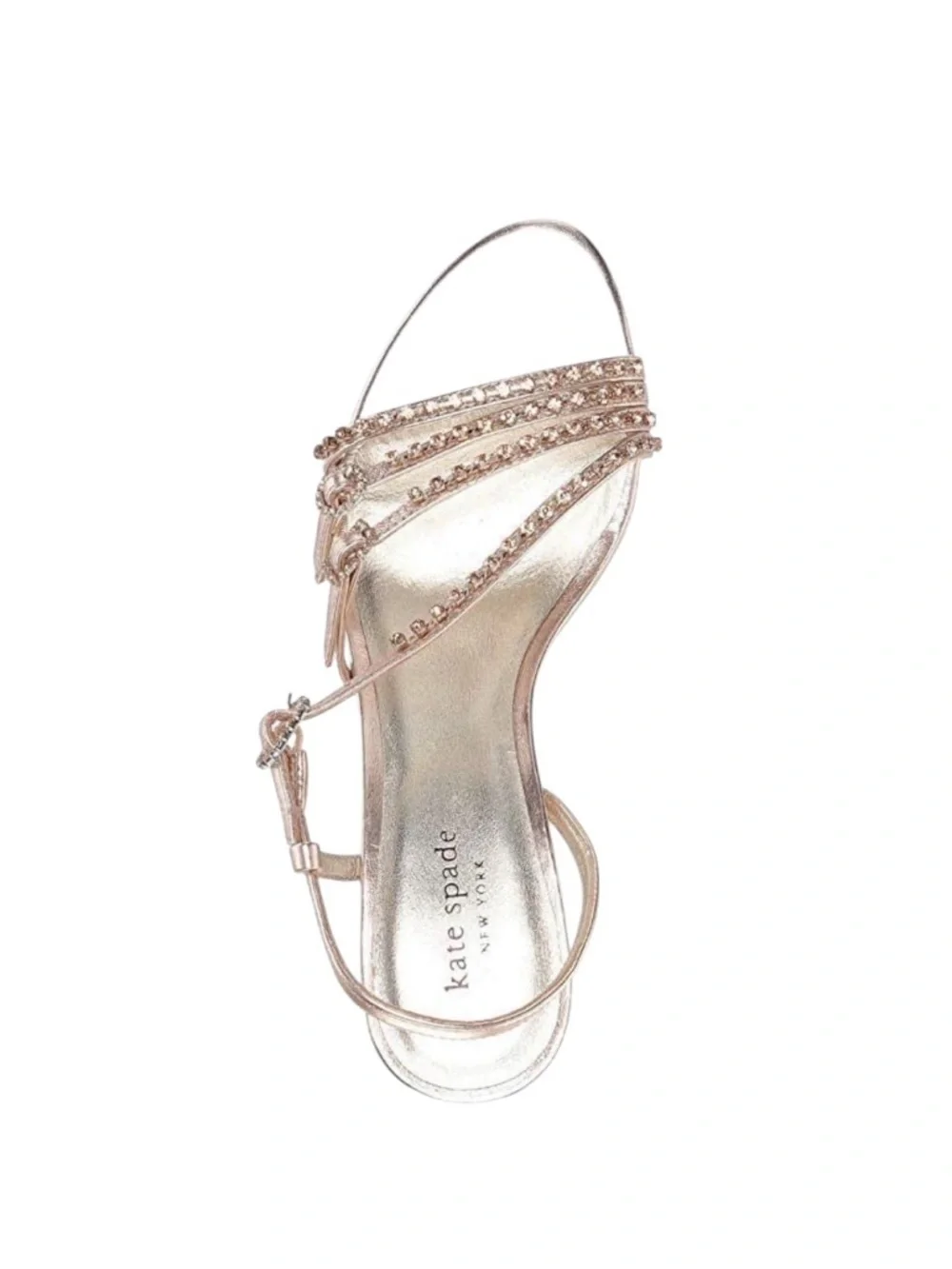 Kate Spade Rose Gold jeweled Slingback Heels